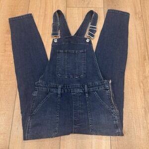Gap Outlet Denim Overalls Small Women Slim Fit Boho Classic Dark Wash
